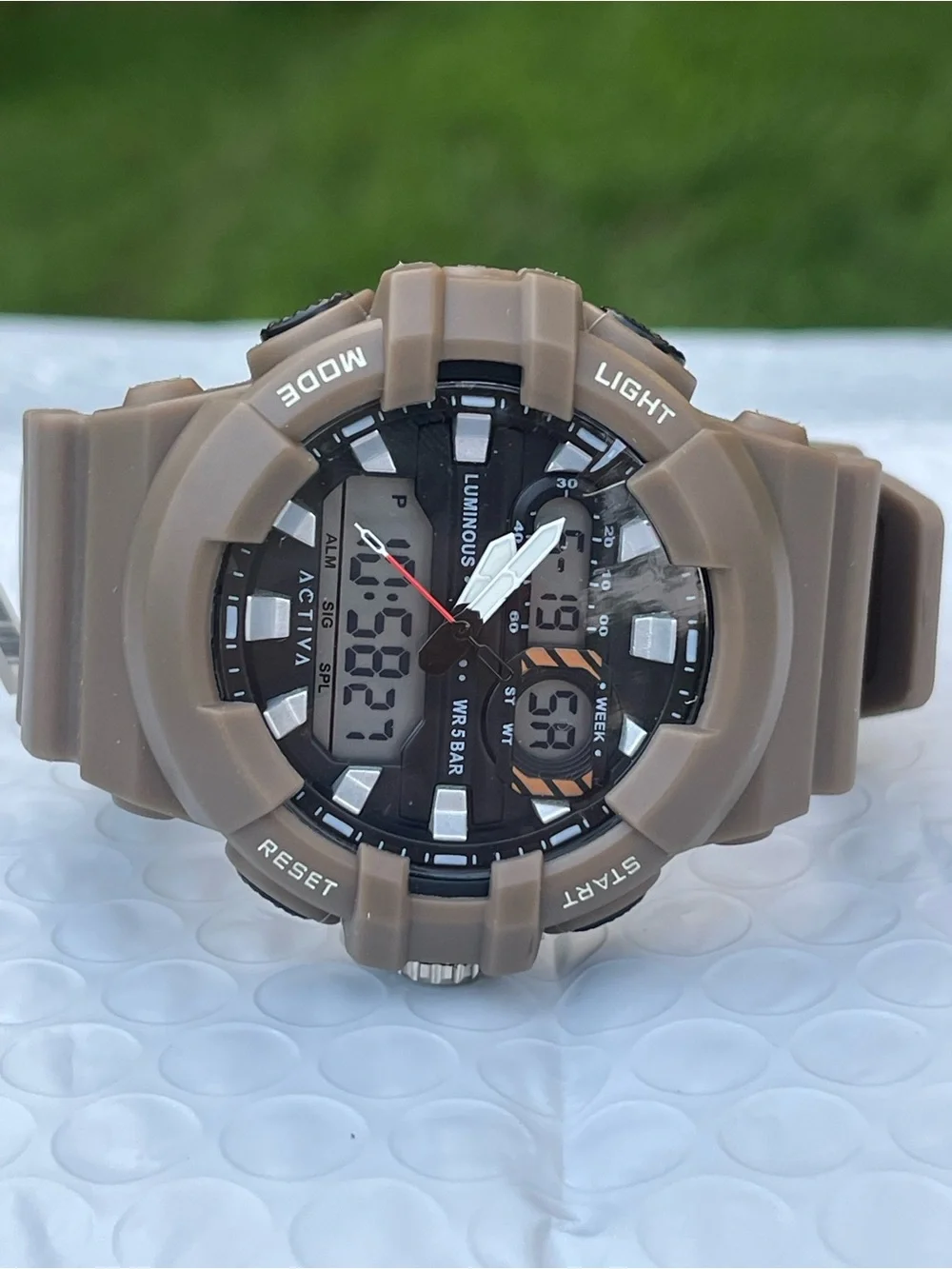 Activa Pixel X Invicta Analog & Digital Men's Watch - 50mm. Brown NEW